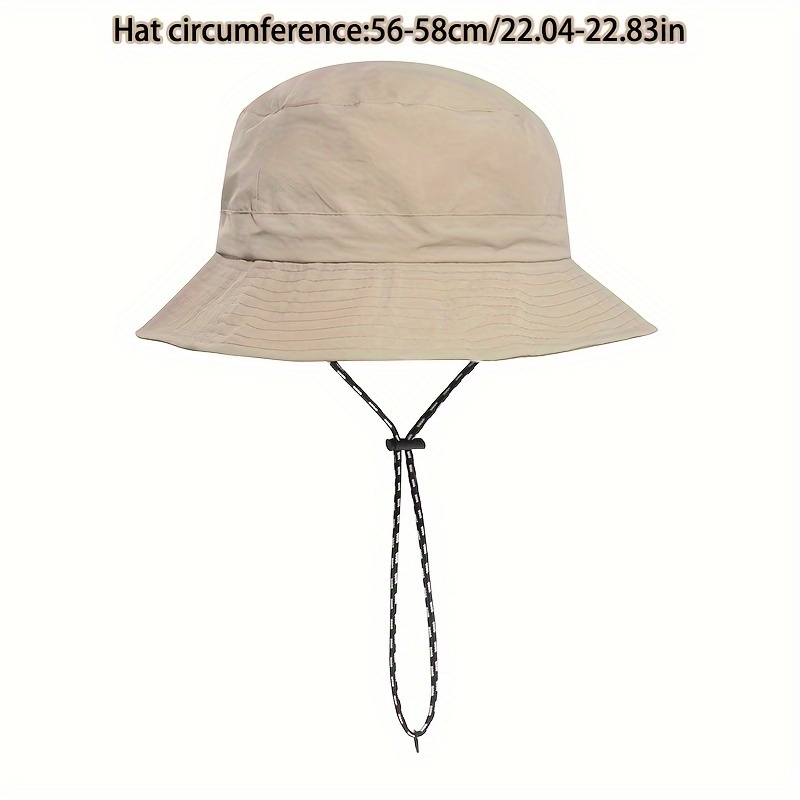 Solid Color Waterproof Bucket Hat unisex Foldable Sun Hat, Bucket Hats with Storage Bag On The Reverse Side Outdoor Hiking Fishing Boonie Hats for