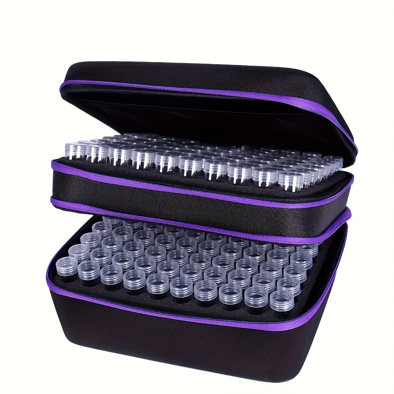 komplettes diamant malerei werkzeug set mit aufbewahrungskoffer - robuste nylon organizer box, mehrfach-fach aufbewahrung für basteln, nagelkunst, stickerei, bastelbedarf, kompaktes design, bastelfreunde
