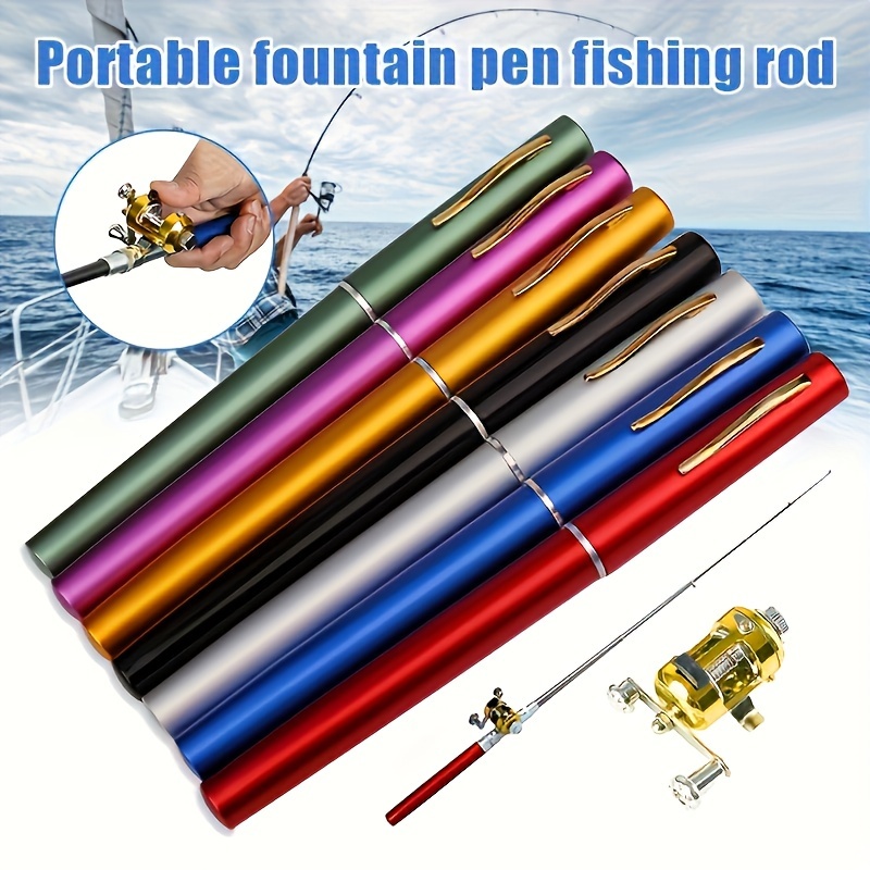 Mini Pen Fishing Rod With Metal Spinning Reel Compact - Temu Sweden