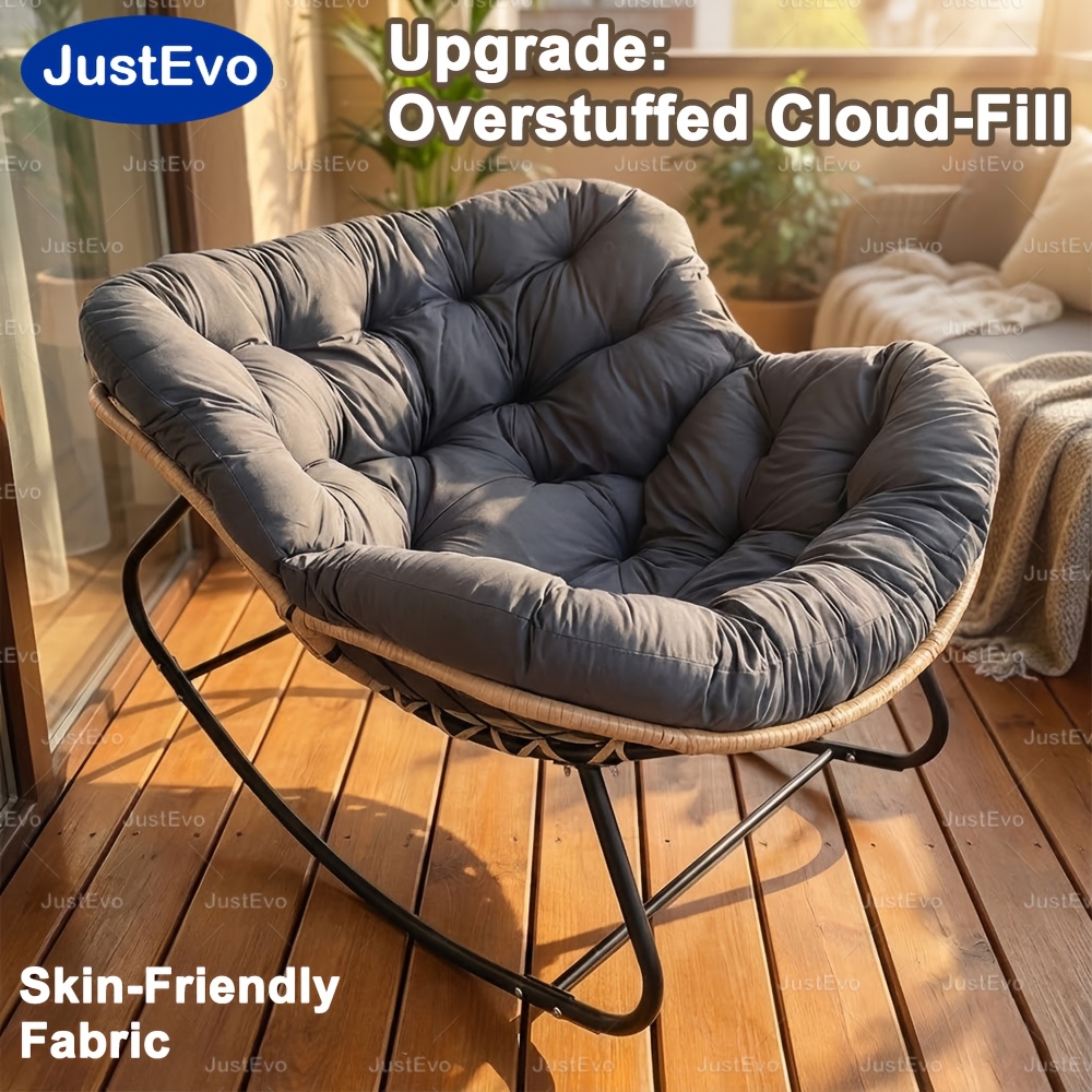   outdoor schaukelstuhl,   gemütlicher lounge-sessel,   für terrassen, gärten usw. empfohlen als neues wohnzimmermöbel oder einzugsgeschenk