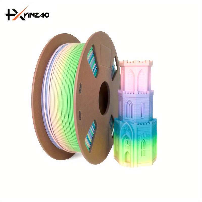 

Filament de Printemps 3D PLA Dégradé Mat Vibrant - Haute Qualité, de Couleurs Consistante, Compatible avec la Plupart des Imprimantes FDM, Diamètre de 1.75mm, de Violet à Rose à Vert à Bleu