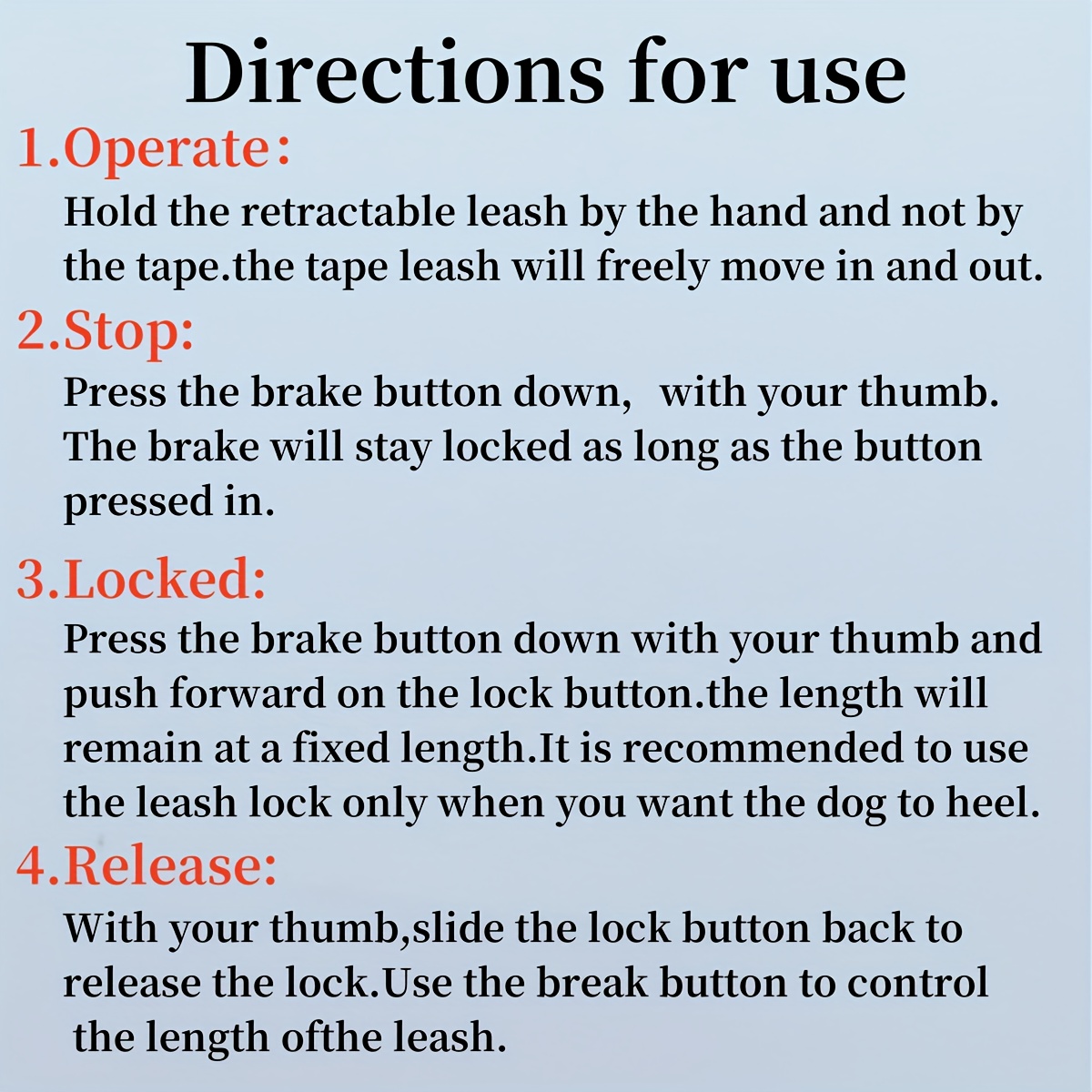 One 2.5-meter Retractable Leash with a Circular Ring, One-click Lock, and Free Adjustable Length. A Hand-loop Style Lead Suitable for Taking Small Dogs for Walks
