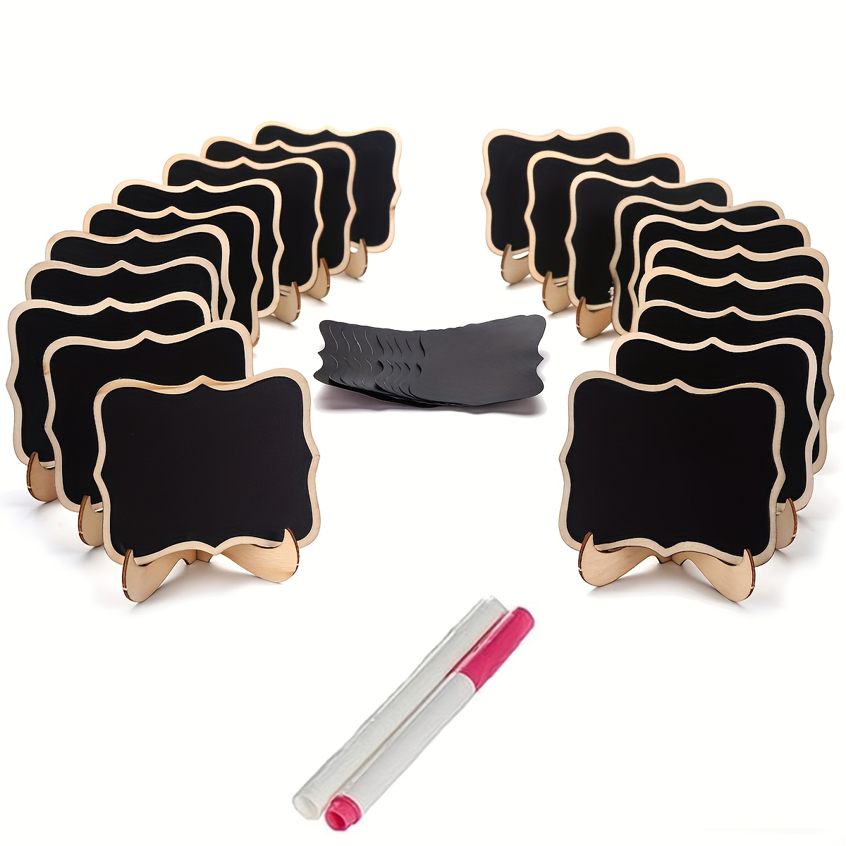 20pcs 10set food mini chalkboard signs with stand wedding signs chalkboard food signs   message board party supplies and event decorations