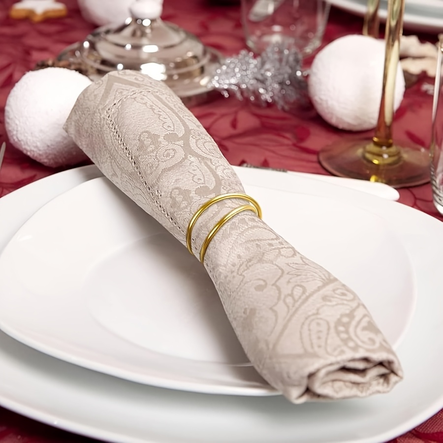 6/12 stück runde servietten goldene runde servietten goldene