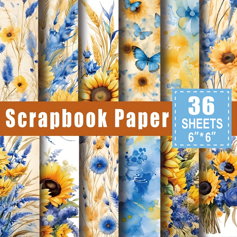 

36 Sheets Scrapbook Paper Pad In 6*6", Art Craft Pattern Paper For Scrapingbook Craft Cardstock Paper, Diy Decorative Background Card Making Supplies – Say Hello To The Sun