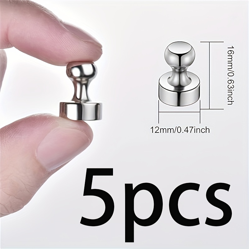 Image of Refrigerator Magnets, Push Pin Magnets, Magnetic Map Magnets, Small Office Magnets For Home And Office, Marking Tool, Silvery Color