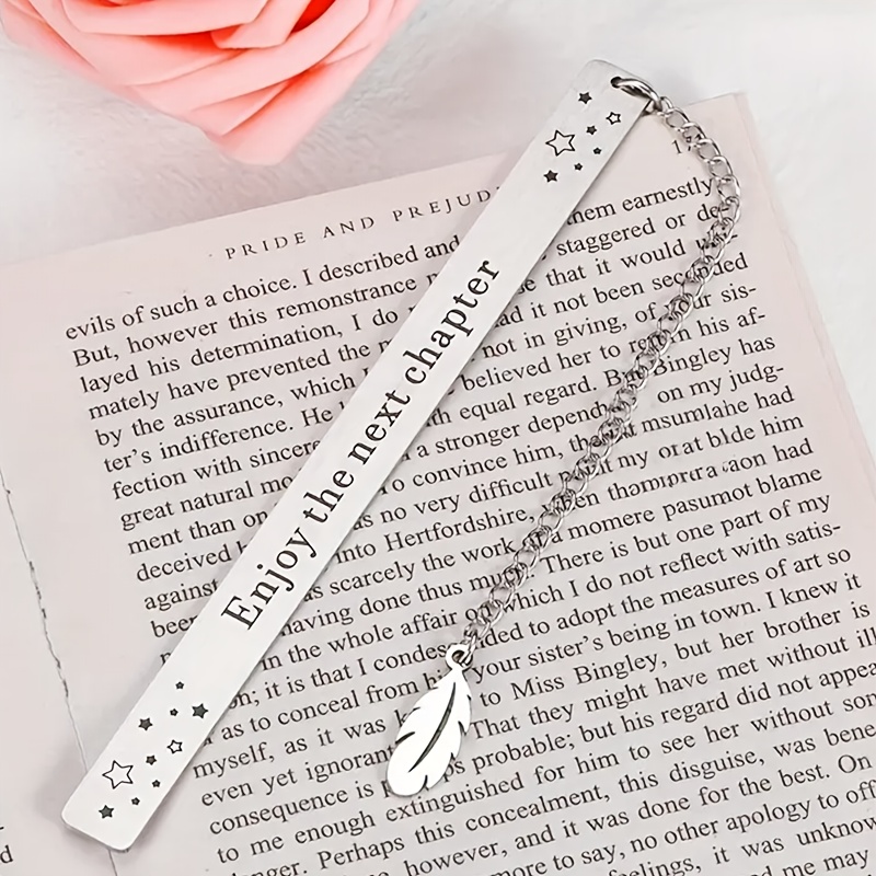 Stainless Steel Bookmark - Elegant Book Page Holder With Name/text Engravable Option, Durable Bookmark For Books & E-readers, Graduation Gift For, S, Book Lovers ( Name/message) - Ideal For Readers &