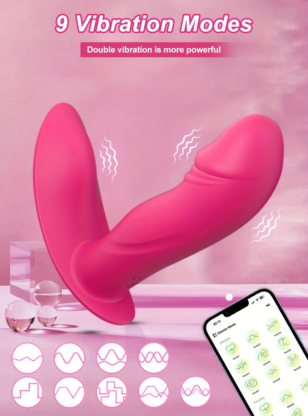 vibrátor pro stimulation klitorisu ženy, masážní přístroj na vagínu s ovládáním přes aplikaci, simulační   pro bod g, erotické hračky pro dospělé, dálkové sexuální pomůcky, bezdrátový vibrátor, sexuální hračky pro páry podrobnosti 1