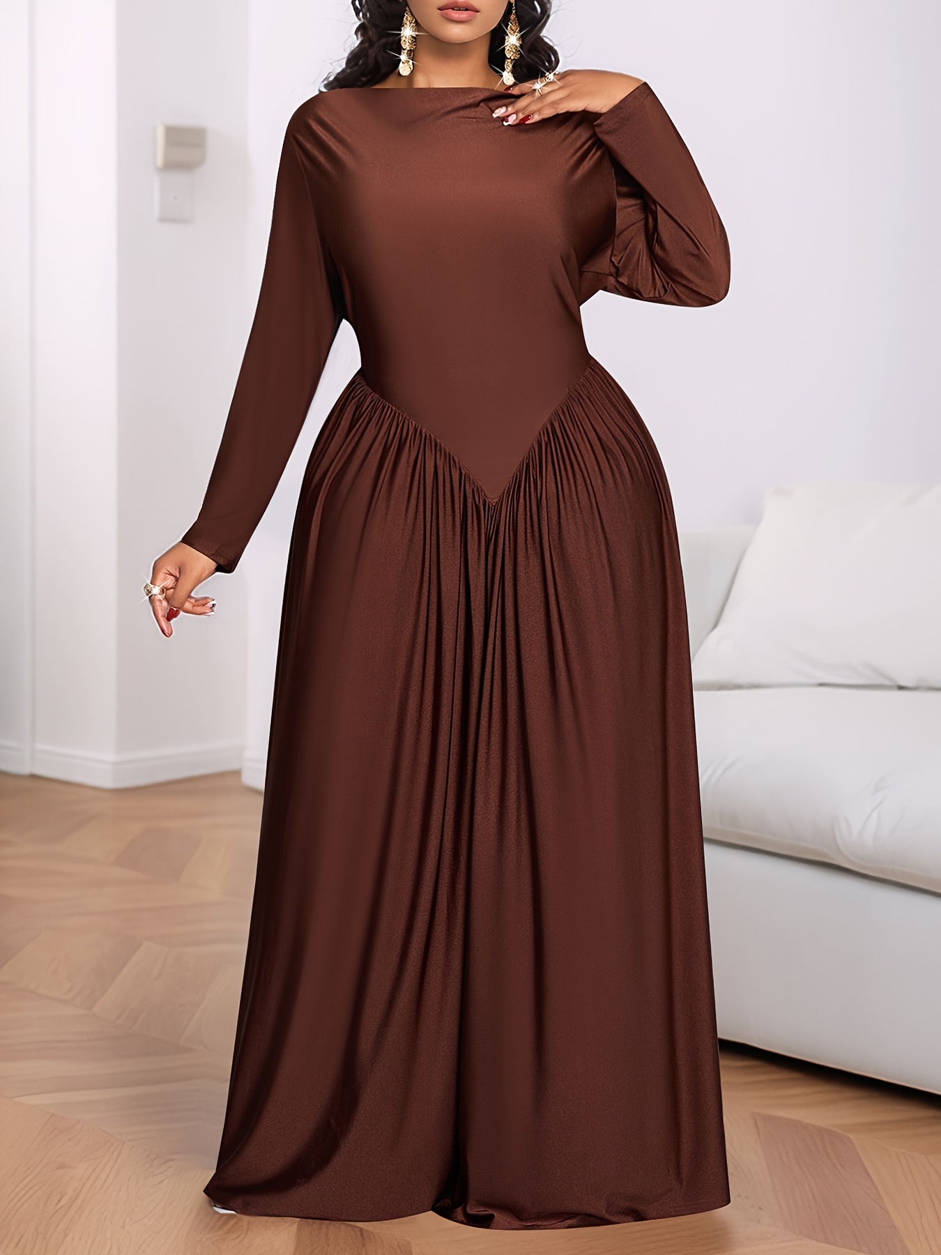 plus size brown maxi dress Tan Brown African Ankara Print Plus Size Clothing Party Maxi Dress