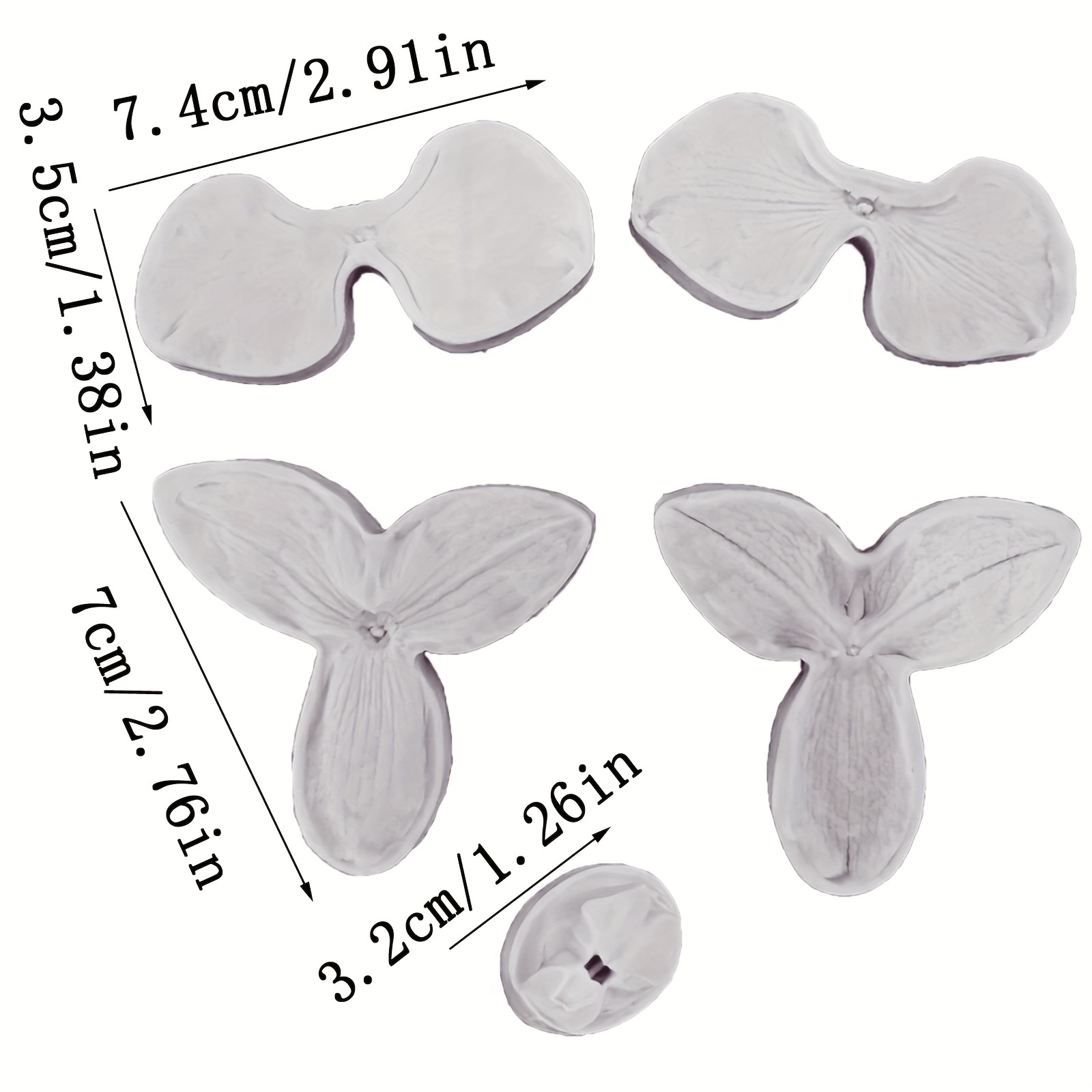 Image of Phalaenopsis Simulation Flowers Petals Silicone Mold Fondant Mould Cake Decorating Tools Chocolate Gumpaste Mold Soap Resin Polymer
