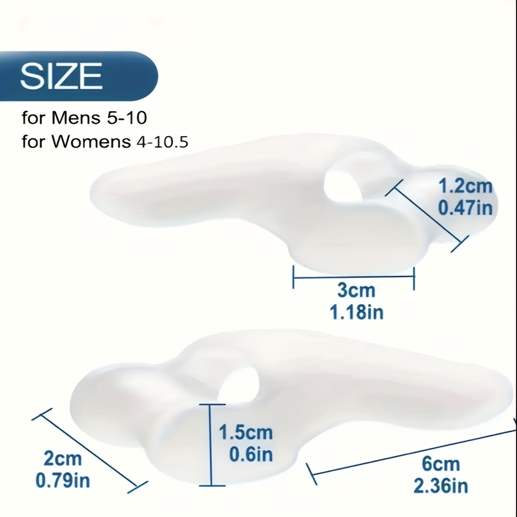 Silicone Toe Separators, 2pcs Set