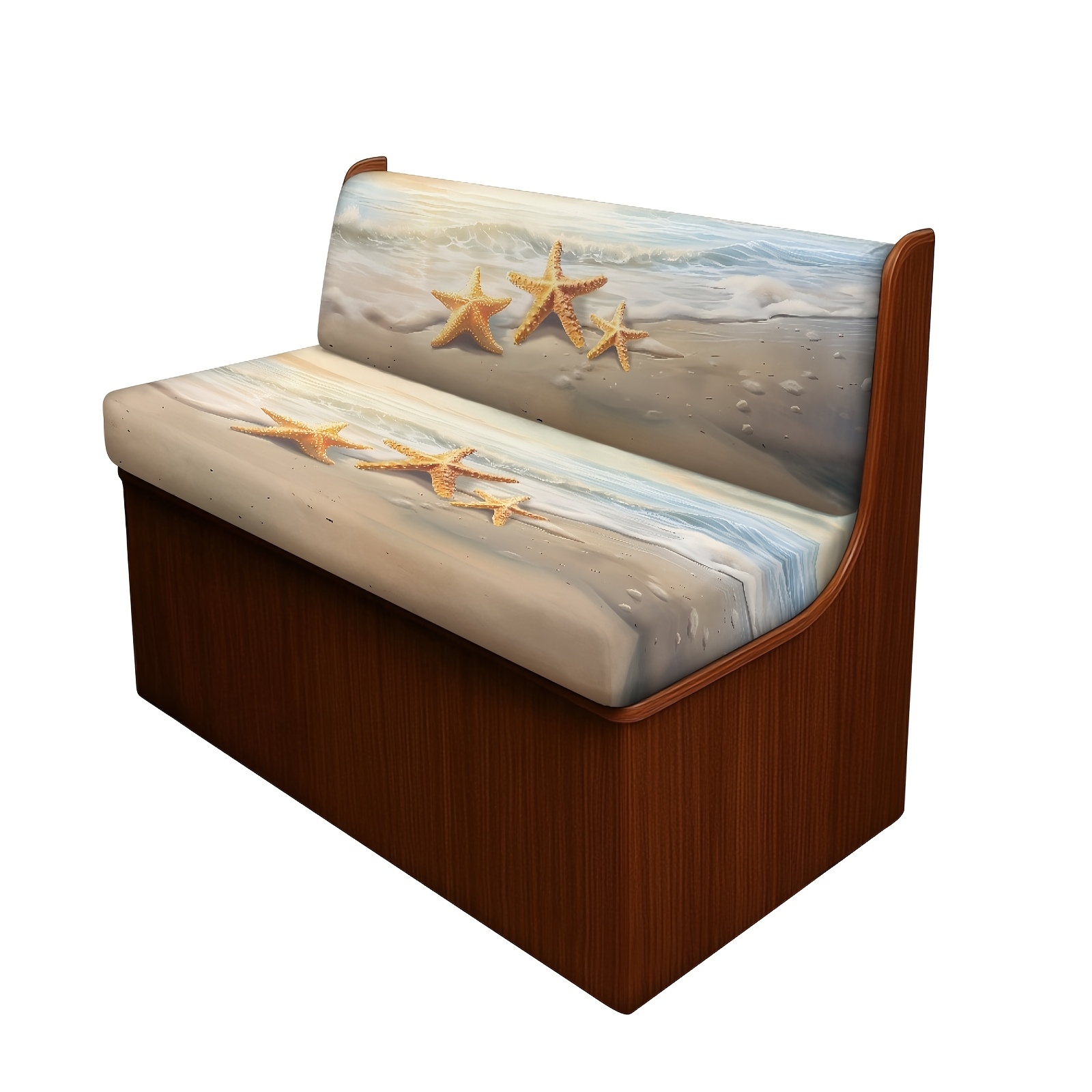 Beach Starfish Rv Dinette Cushion Covers 2pcs, Rv Sofa Elastic Cover Sofa Furniture Protector Printed Cover