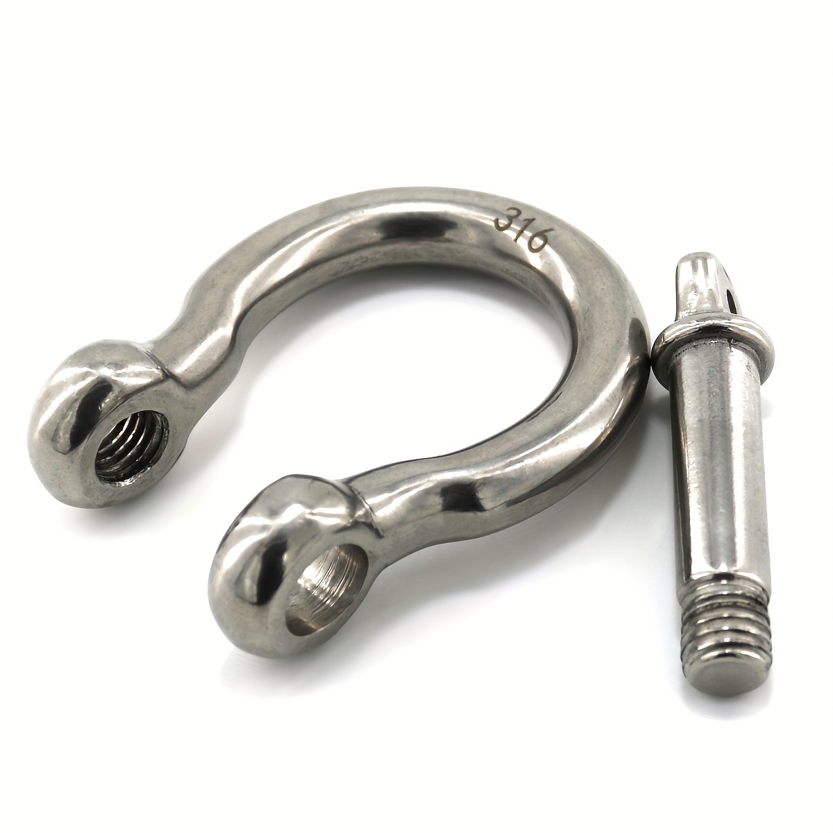 

1pc D Ring Shackle 5/8 Inch Stainless Steel Heavy Duty Bow Shackle Clevis Screw Pin Marine Grade Bow Anchor Shackle