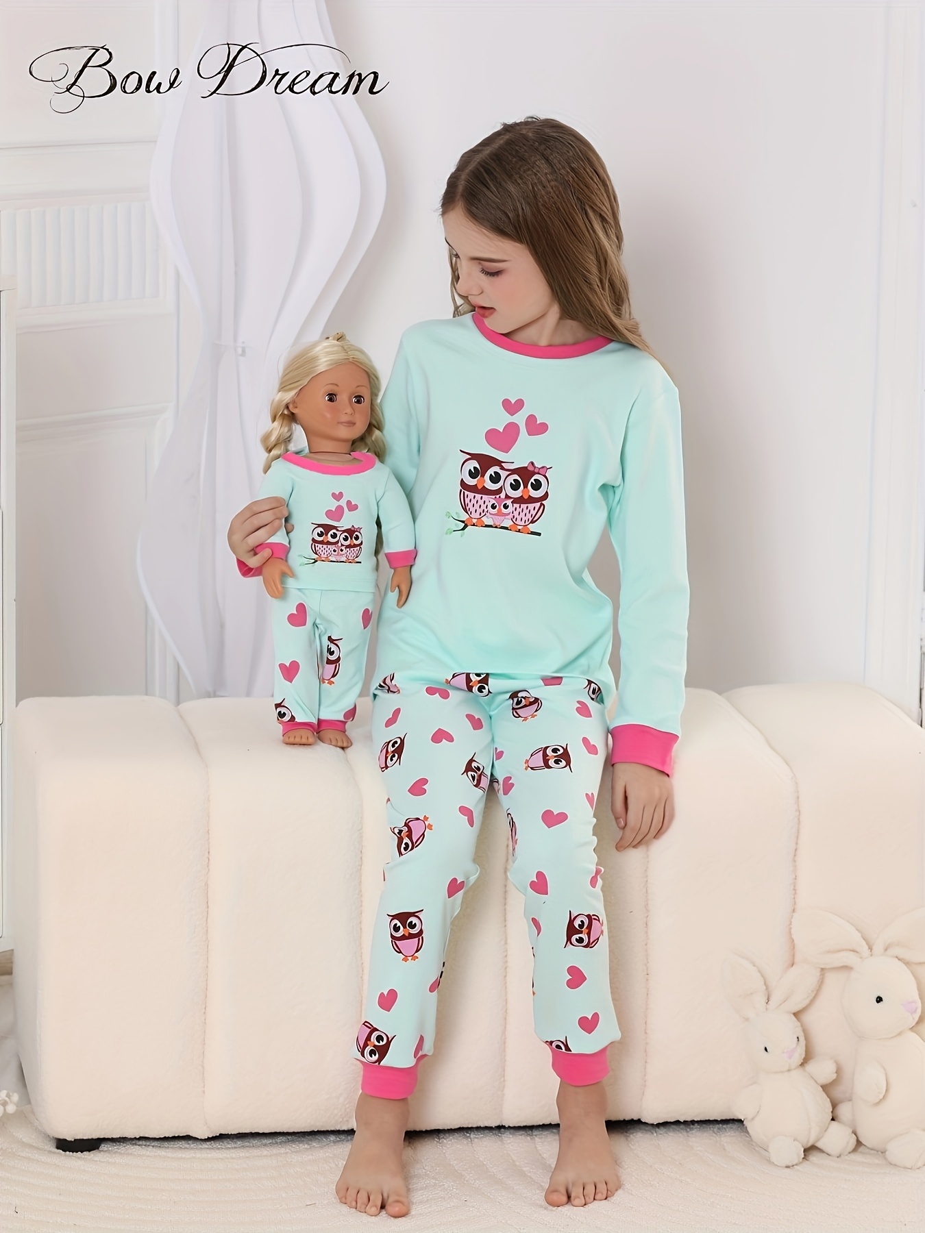 Girl and doll matching best sale christmas pajamas