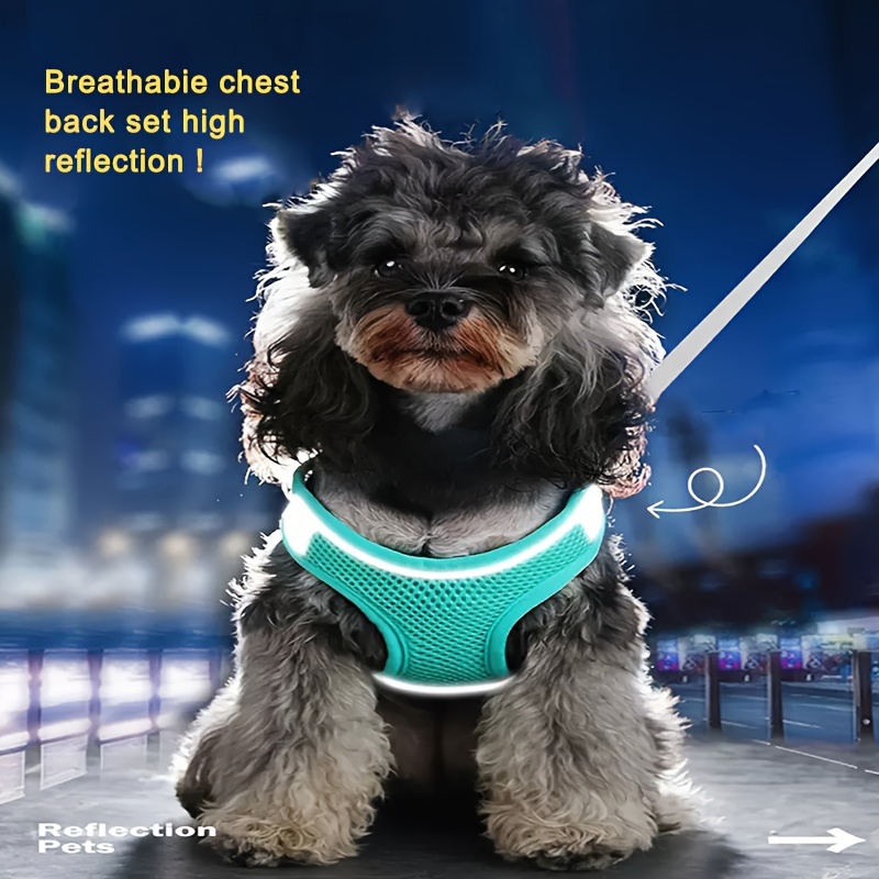 

Lingchong Reflective Dog Harness - Adjustable, Breathable Polyester Vest For Small To Large Breeds - Comfort Fit With Reflective Safety Strips