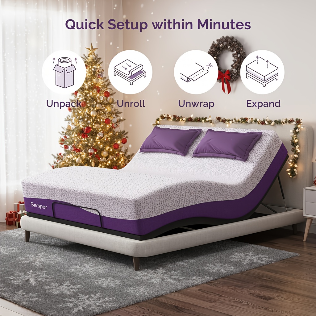 12 Inch Gel Infused Breathable Memory Foam Mattress, Adaptable to Adjustable Bed Frame