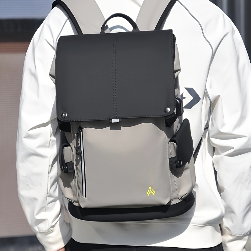 Customizable Text Casual Backpack for Men, Multifunctional Laptop Bag for Business Commuting, Large Capacity Travel Backpack Made of Oxford Cloth