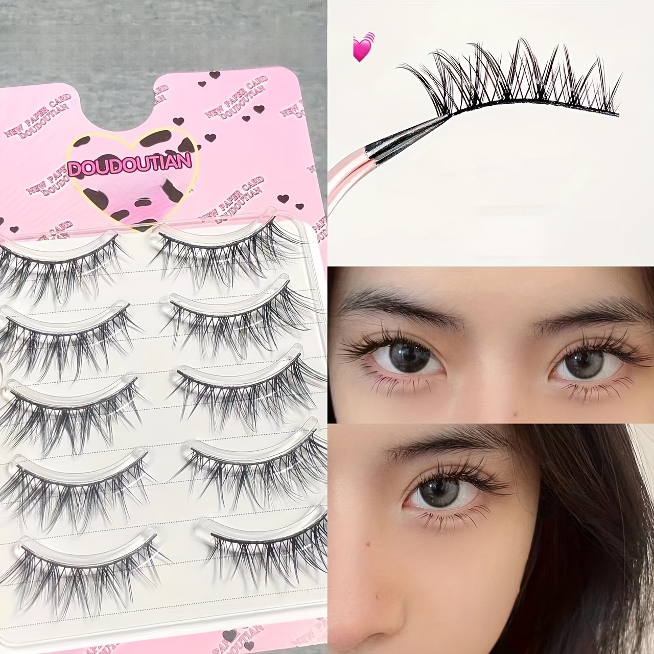 Eye Tail Extension ~ Big Fishtail Feather Fan False Eyelashes Western Thai -comic Thick Natural Eyelashes Ddt137 Mei Thai System Girl Group Mixed-blood Lashes