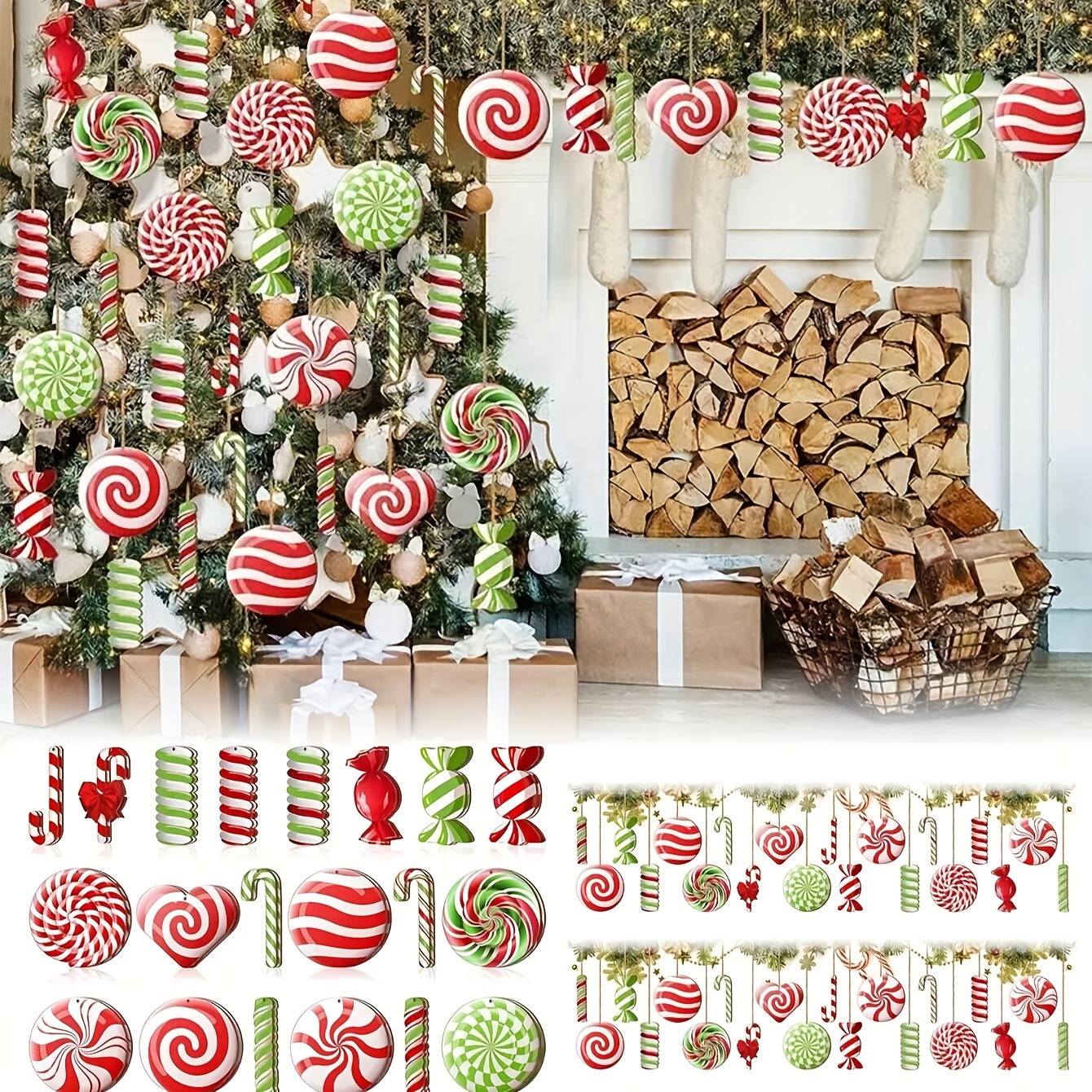 

20- Wooden Christmas Ornaments, And Decor, Party Supplies, Non-electric Wood Hanging Accents, No , Use