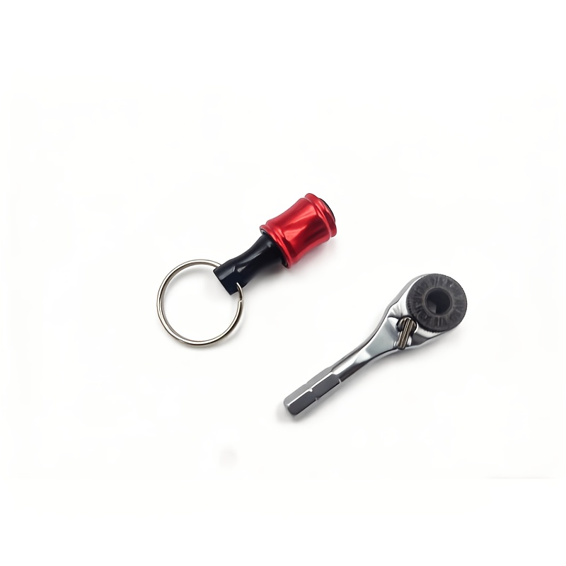 TEMU Ensemble de 2 clés à cliquet mini 1/4 pouce, outil portable multifonctionnel à tête hexagonale, adapté à l'extérieur et aux de maintenance
