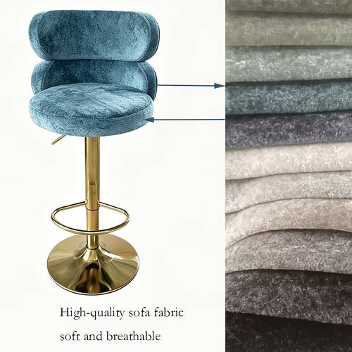 1pc for bar stools adjustable velvet swivel for barstools modern counter stools with back and footrest counter height for barstools for bar kitchen and dining room