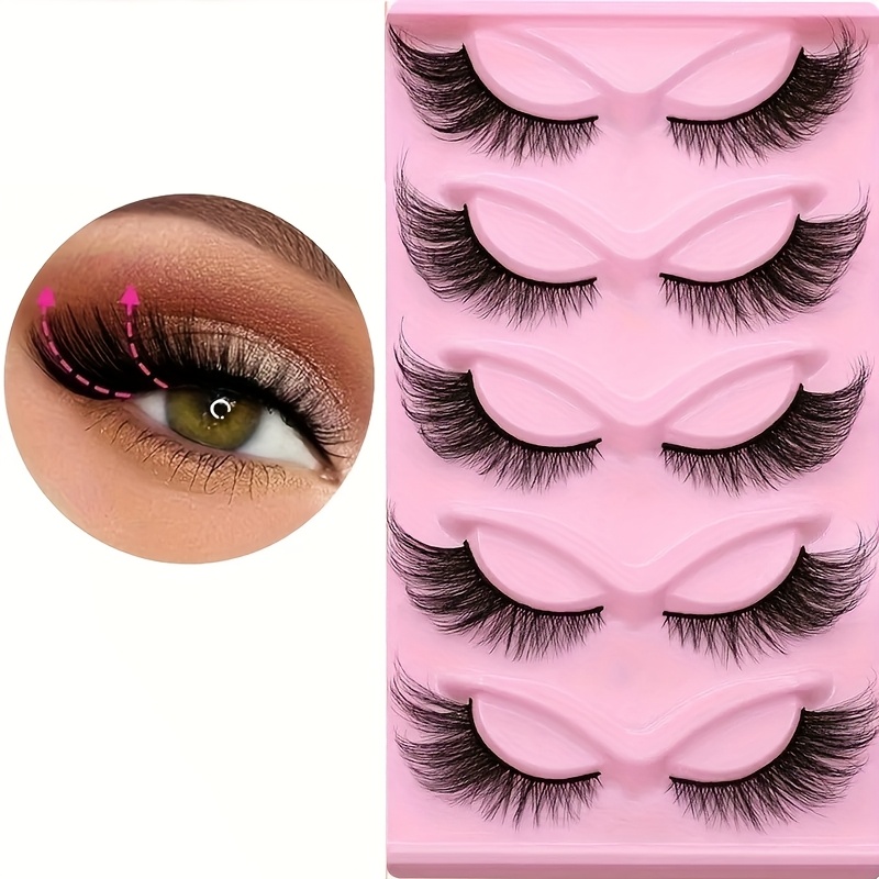 20 pairs long 3 cat eye false eyelashes festive gift thickened tips for dramatic lengthening effect reusable strip lashes for a for black friday christmas thanksgiving mothers day parties events details 4