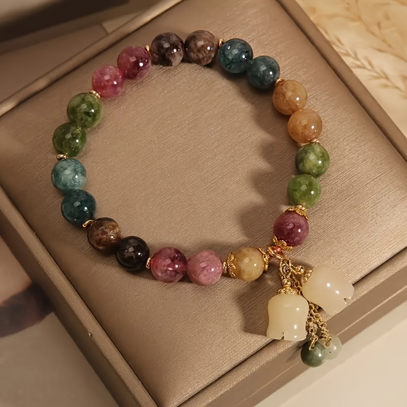 E-shop handgefertigtes Perlenarmband mit Maiglöckchen-Anhänger – Böhmischer Stil, neues Design, exquisit und , Geschenk für Freundin oder beste
