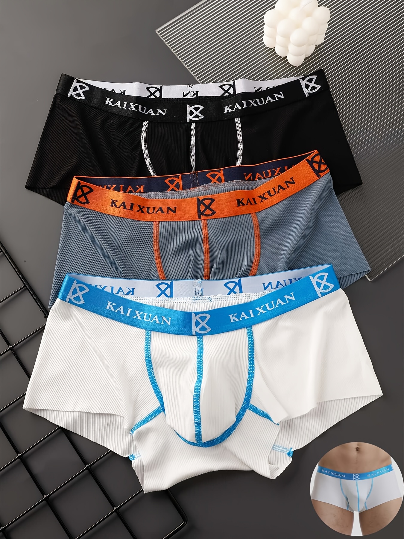 Mendove Men's Ice Silk Boxer Briefs - Seamless, Ultra-Thin & Translucent For Maximum Comfort