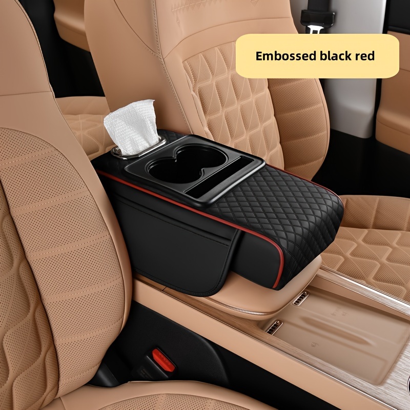 TEMU Car Armrest Cushion -in Tissue & Cup - Fit Vehicle Interior