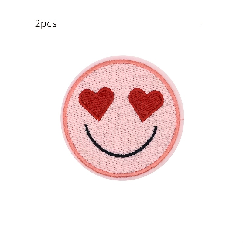 

2-pack Valentine's Day Embroidered Patches, Iron-on/sew-on Love Heart Appliques For Clothing, Jackets, Jeans, Bags, Shoes, Hats, Diy Decorations