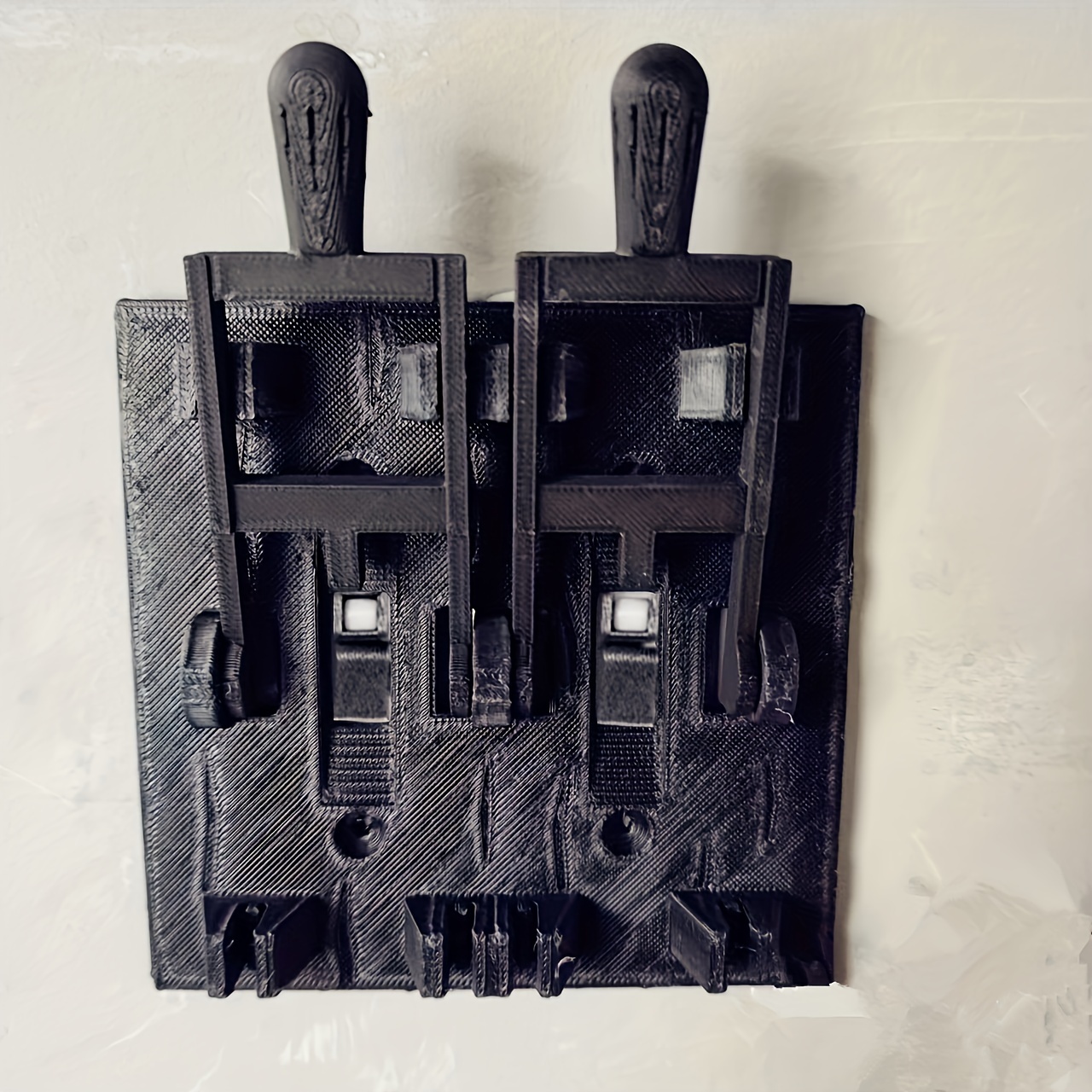 

Easy-install Horror Movie Prop Light Switch Cover With Flip Handles - No Wiring Needed, Unique Home Decor Wall Plate, Black