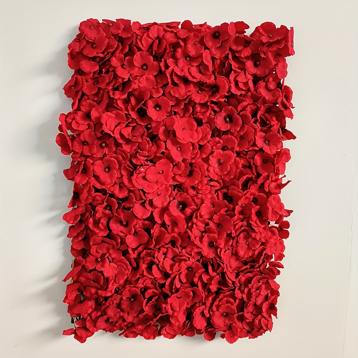 TEMU Panel de pared de flores - 1 pieza de 24 x 16 pulgadas, floral de hortensia artificial para decoración de , fiestas, despedidas de soltera,