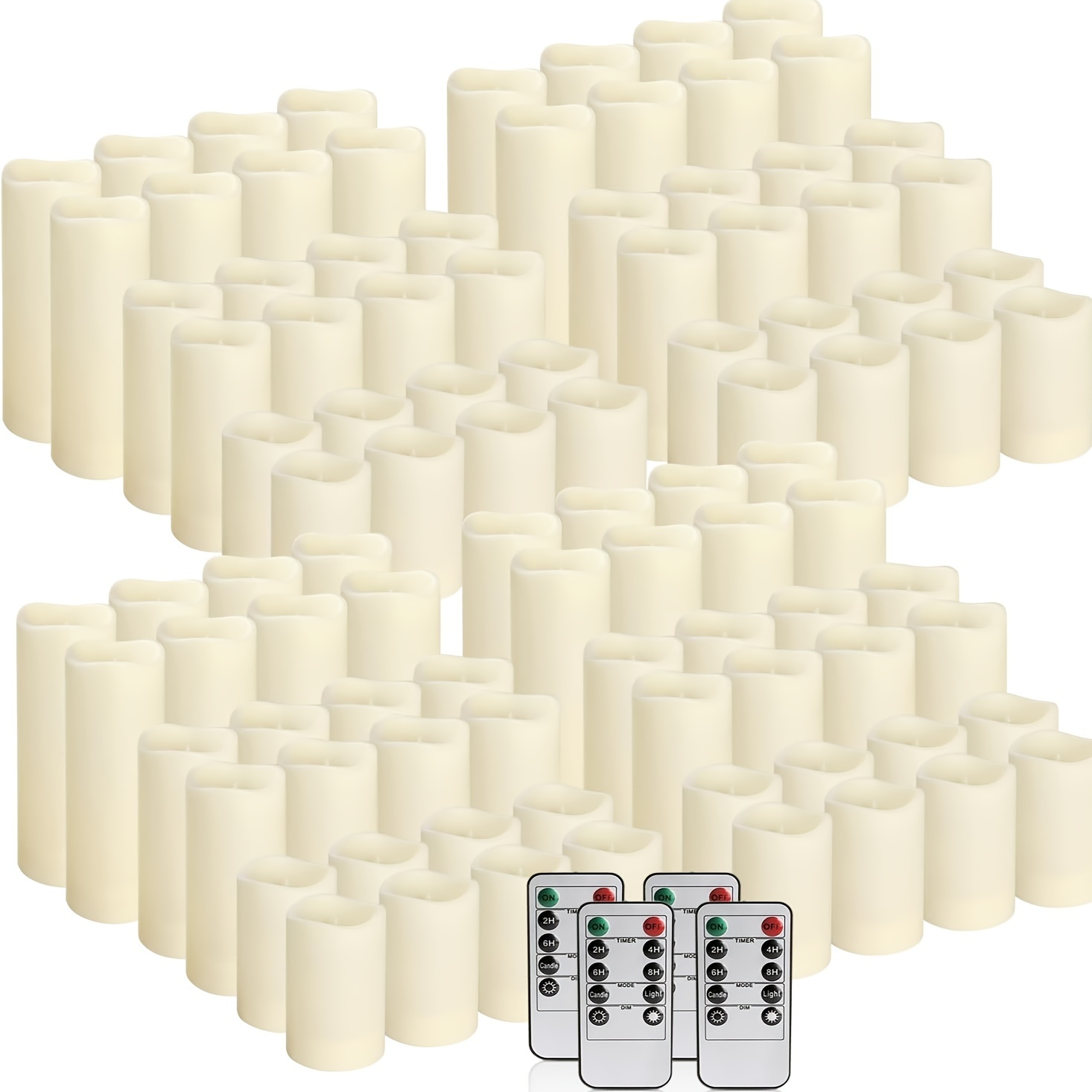 item picture 96pcs ivory electronic candle light new flickering flameless tea light candle height 4 5 6 3 sizes     long life candle tea light is suitable for wishing anniversary wedding  