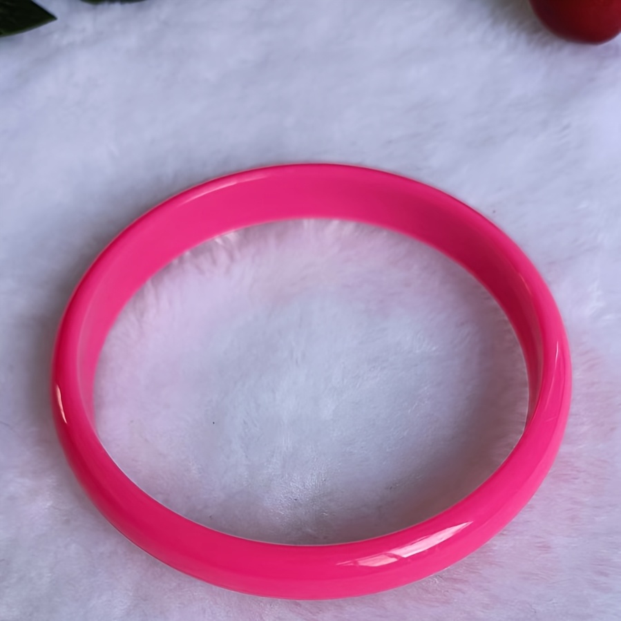 5pcs Vibrant Bangle Set in Fluorescent Colors