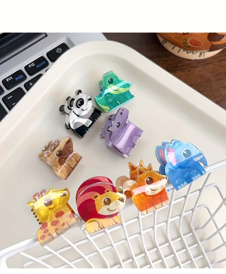 8pcs set   mini hair clips with adorable monster animal designs quirky and   clips   daily styling or parties ideal gift   for ladies s and princesses Product details 0