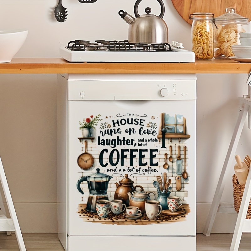 

1 Sheet Coffee Maker Sticker, Kitchenware Decoration Small Sticker, Dessert Shop Coffee Cup Sticker, Restaurant Decoration Wall Sticker, Aesthetic Home Decoration, Room Decor, Beautify Your Home