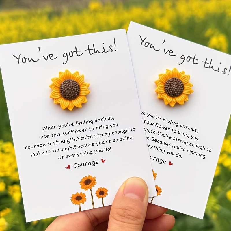1/2/10pcs Sunflowers Gifts, Pocket Hug, Support Gift, Friend Gift, Hug Gift, Hug Token Hug, Graduation Gift, Mother's Day Gift, Birthday, Wedding, Valentine's Day Gift, Encouragement Cards
