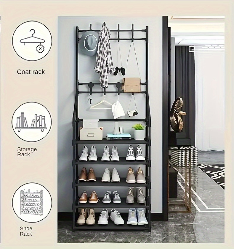 1pc modern multifunctional metal shoe cabinet strong and   space saving design for entrance bedroom and living room to a   to your home details 1