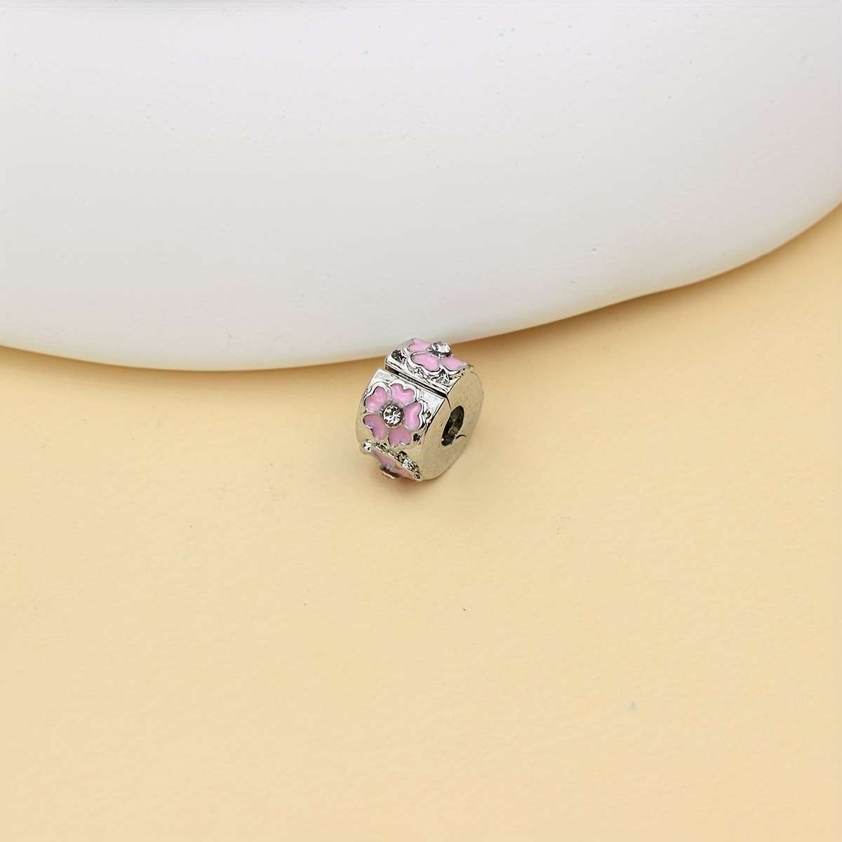 TEMU 1pc Flowers Beads Fits Charms Bracelets Clip Stopper Star Pattern European Charm