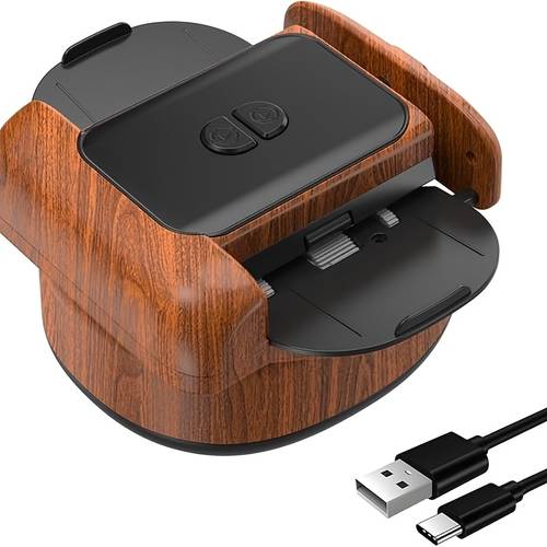wood grain automatic card shuffler 1 2 decks usb c rechargeable electric shuffling machine portable card dealer for poker blackjack standard cards fast quiet party travel