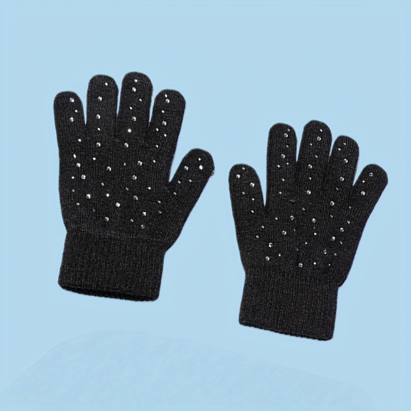 Image of Finger Gloves Outdoor Gloves Autumn Winter Cold-proof Gloves Ice Skating Anti-slip Thickened Warm Unisex Cold-proof Gloves