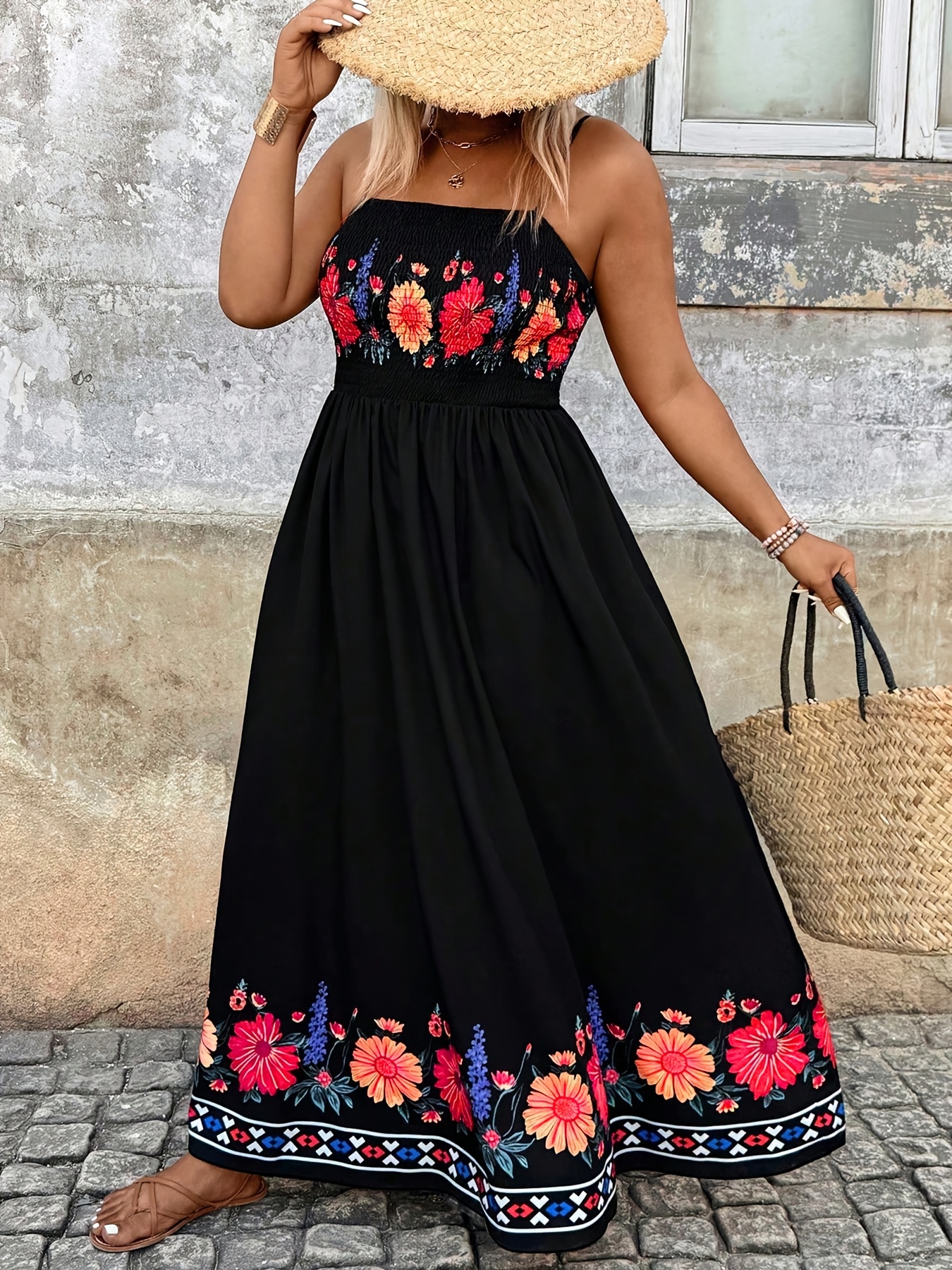 cotton dress for women summer Floral midi dress. Buy ditsy online from Nuichan Whether youre attending a edit: AW26 Occasion Black Satin Strapless Bustier Size:XXL/14-16