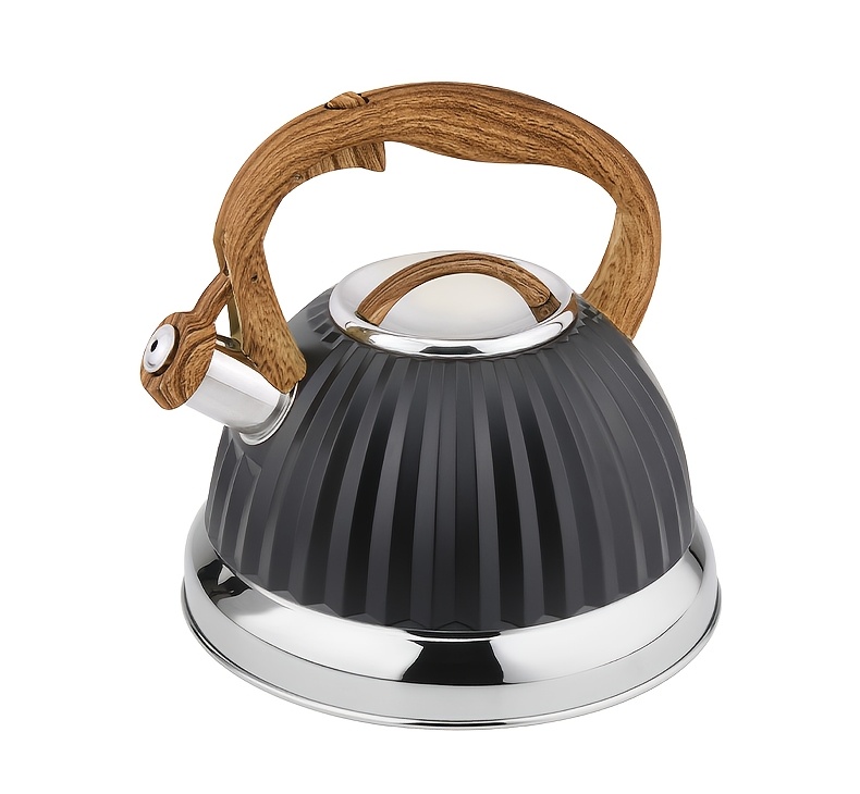 3l stainless steel   kettle with wood grain handle fast boiling easy clean for gas induction stoves   lightweight for home and outdoor use details 7