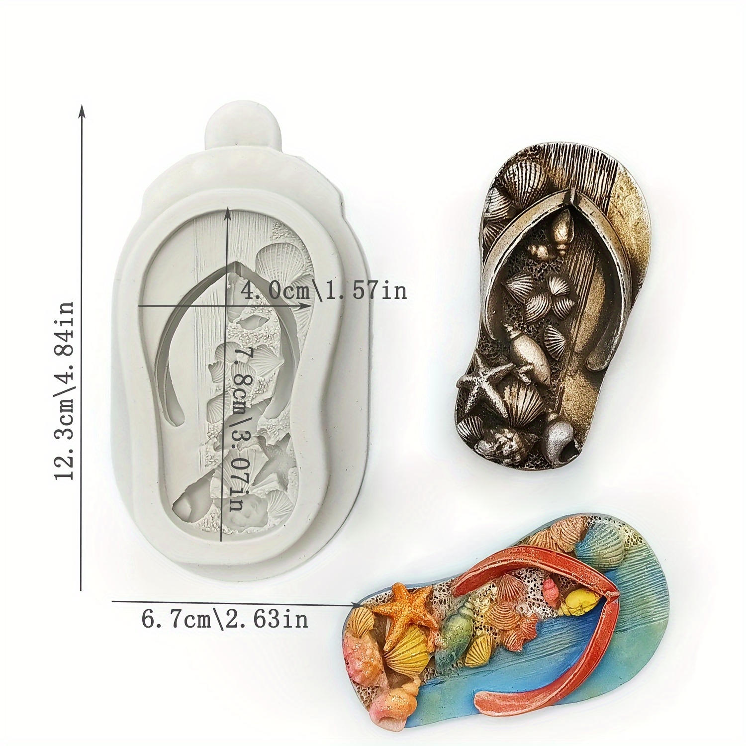 Beach Shoe Silicone Mold Fondant Cake Decorating Mold Kitchen Utensil Baking Tool Cupcake Topper Wedding Birthday Party Decoration Mold Reusable