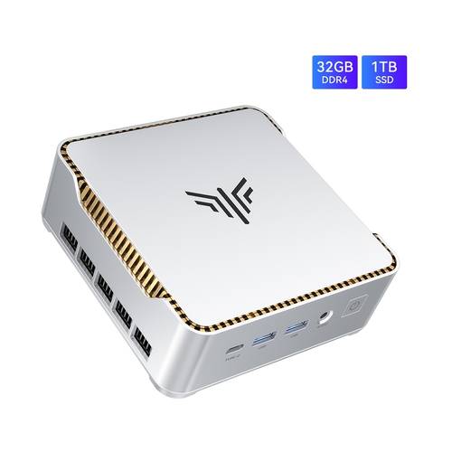 mini pc 14450hx 10 cores up to 4 9ghz 32gb ddr4 1tb pcie4 0 ssd support 40 triple 4k display wifi6 bt5 2 2 5gbe lan