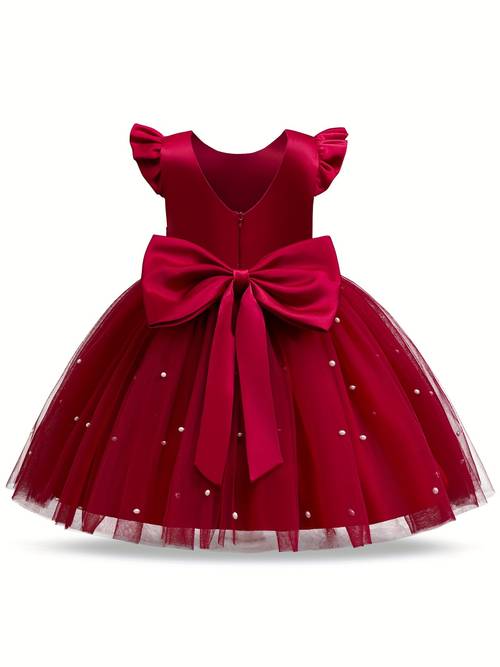 item picture girls birthday hostess dress red backless performance dress wedding girl dress suitable for daily wear festivals parties vacations birthdays balls banquets