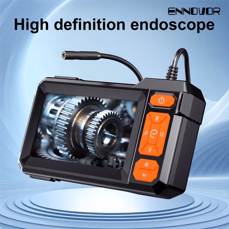industrial endoscope with light borescope inspection camera 8mm camera sewer camera with 4 screen drain camera automotive plumbing sewer wall camera home decoration tools endoscope for phone plumbing inspection Product details 1