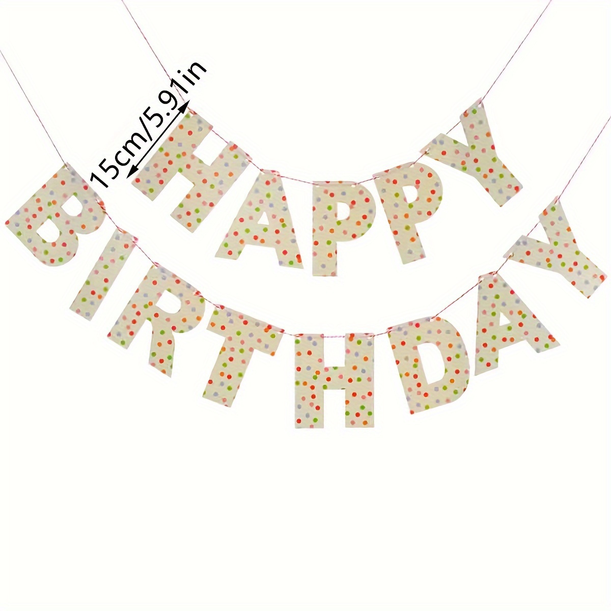 Image of Polka Dot '' Banner - Vibrant Paper Garland With Lettering For Birthday Celebrations, Party Decoration, Garland| Style|decorative Banner, Birthday Party Decorations