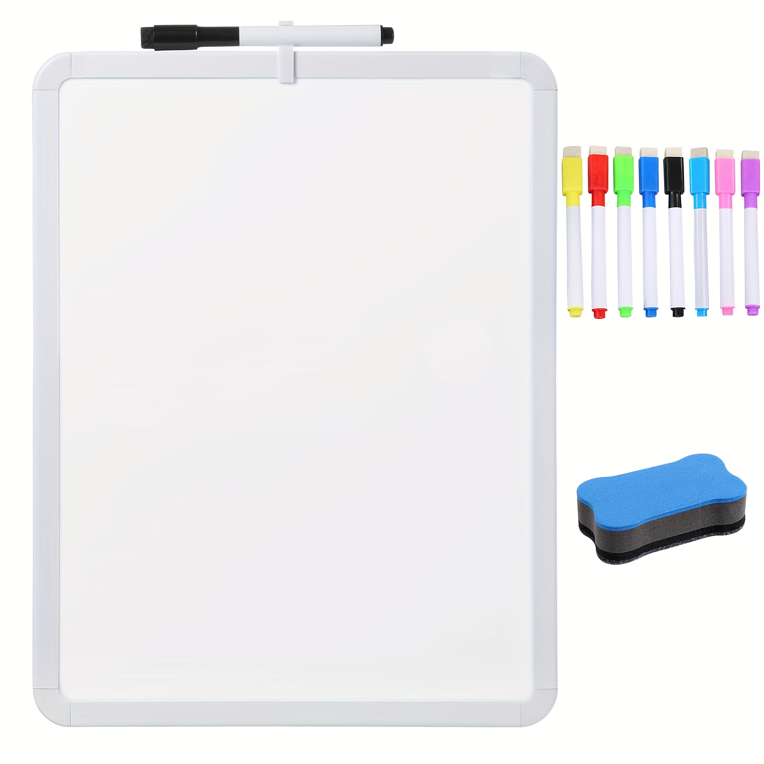 TEMU Liten Whiteboard 14 x 11 cm, Mini Whiteboard för Magnetiska Pennor, Whiteboard för Kylskåp och Skåp, Whiteboard