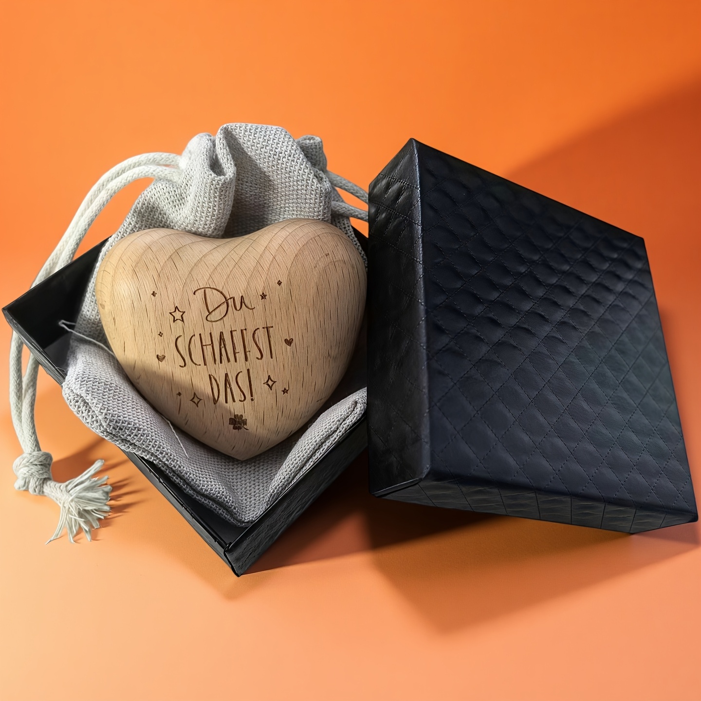 Worry Stone Charm - Encouragement Gift Set: Walnut And Natural Wood Worry Stone | Engraved '' Heart For Exams, Recovery, And | Smooth Palm Stone, 1pc Or 2pcs Set
